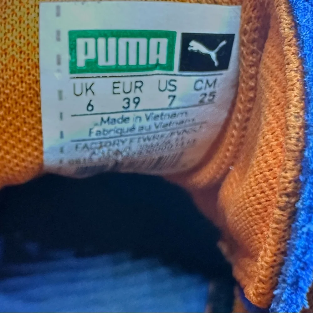 Puma Suede Mid Blue Orange High Top Sneakers Men’s 7